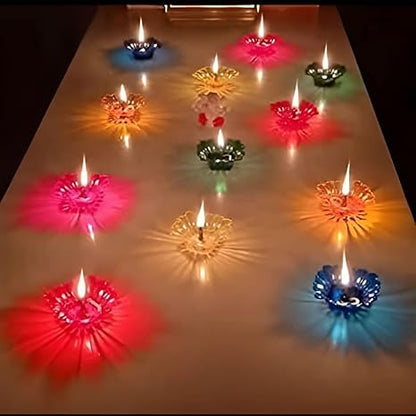 3D Reflection Water Diyas (pack of 12)