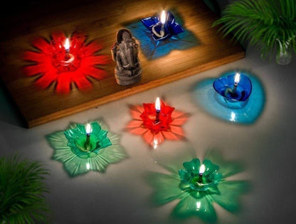 3D Reflection Water Diyas (pack of 12)